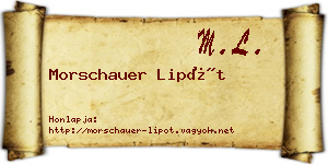 Morschauer Lipót névjegykártya